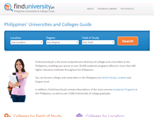 Tablet Screenshot of finduniversity.ph